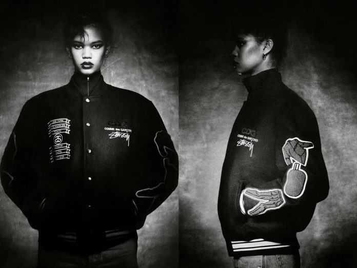 Stüssy x COMME des GARÇONS 40th-Anniversary Varsity Jacket
