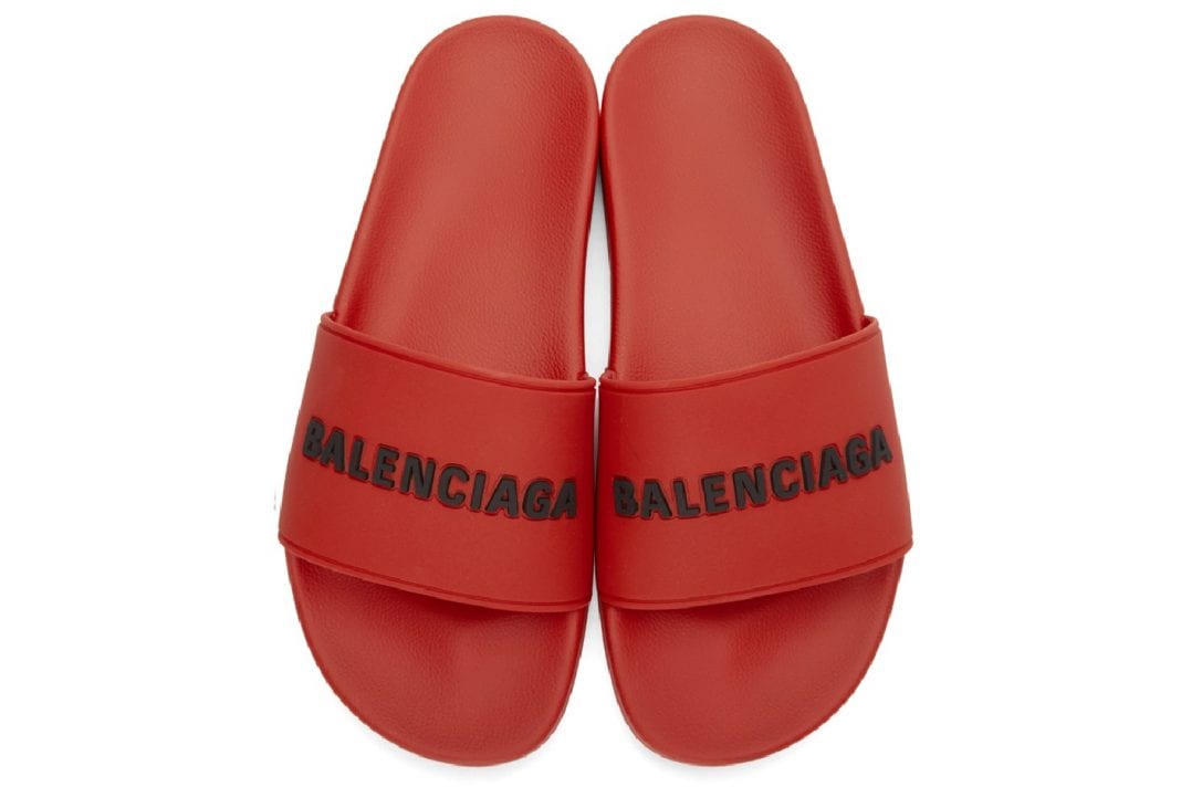 balenciaga slides tan