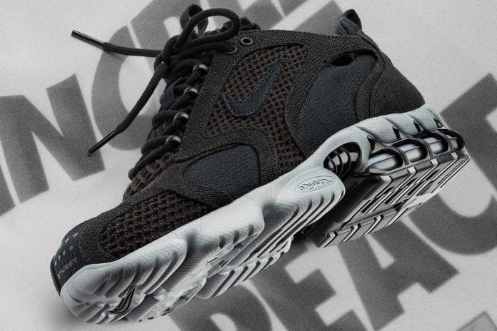 Stüssy x Nike Air Zoom Spiridon Cage 2 in BlackCool Grey (4)