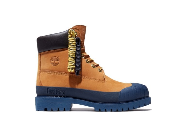 red and blue timbs