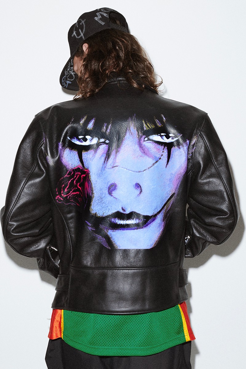 supreme crow leather jacket