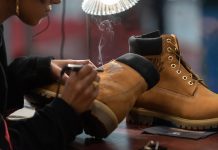 Custom Timberland boots at Foot Locker, Marble Arch